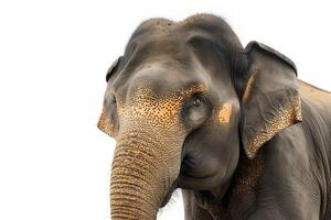 An elephant with a yellow spot on its forehead photo