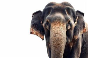 A large elephant with a white background photo