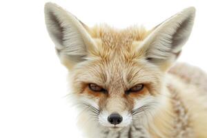 A close up of a fox with big ears photo