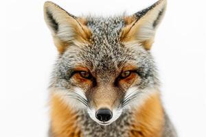 A close up of a fox looking at the camera photo