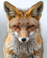 A close up of a fox with big eyes photo