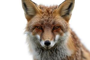 A close up of a fox looking at the camera photo