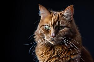 A close up of a cat with green eyes photo
