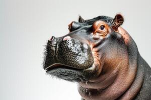 A hippo with a big head and a big nose photo