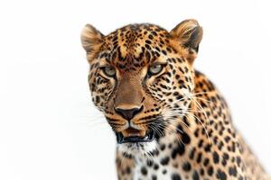 A leopard is looking at the camera photo