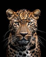 A leopard is looking directly at the camera photo