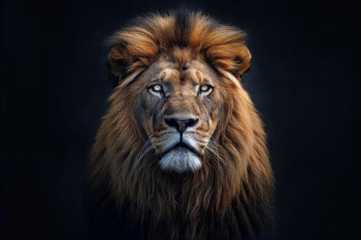 A lion is looking into the camera photo