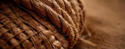 Close up of a twisted rope photo