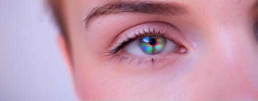 Close up of a woman's eye photo