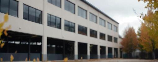 A blurry image of an office building photo