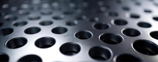 A close up image of metal perforated sheet photo