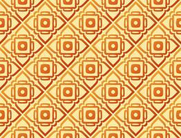 Abstract seamless orange-red pattern. Seamless Neat warm geometric pattern on a yellow background vector