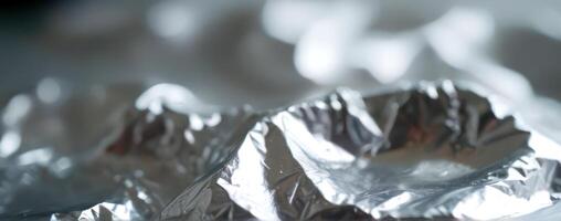 A close up image of aluminum foil photo