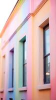 A rainbow painted building in london photo