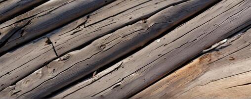 A close up image of an old wooden plank photo