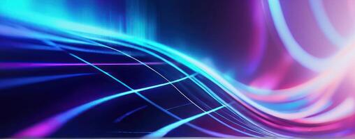 A blue and purple background with wavy lines photo