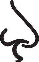 Nose and lips abstract drawing vector