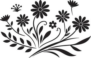 Simple Flower Silhouette Image vector
