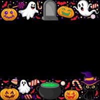 Halloween background with Scary Element, Editable design vector