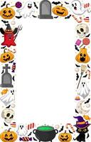 Halloween background with Scary Element, Editable design vector