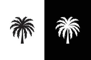 Palm tree icon silhouette design template. Palm tree silhouette. Collection of tropical palm tree vector