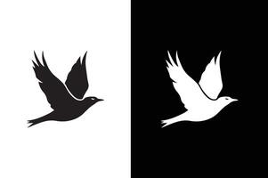 Bird silhouette icon. elements for design. Bird icon, silhouette, logo on white vector
