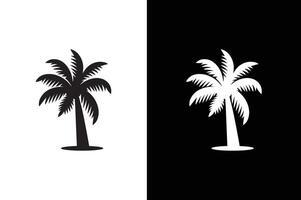 Palm tree icon template isolated. Coconut palm tree icon silhouette simple style vector