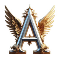 The letter a with wings on it png