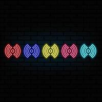 Futuristic glowing low polygonal wifi symbol made of stars, lines, dots, isolated on dark blue background. Modern design illustration. vector