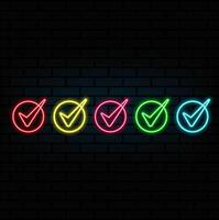 Bright Neon User Icon with Checkmark Perfect for Digital Identity, User Verification, and Profile Confirmation vector