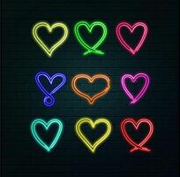 Blue glowing digital heart from glowing points. Cybernetic particle neon heart symbol. Cardiology, healthcare concept. vector