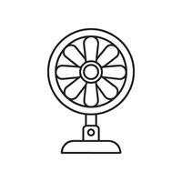 Table fan outline icon, Table fan logo design isolated on white backgroun. vector