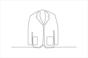 continuous line illustration of a suit vector
