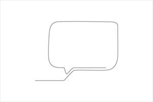 chat symbol continuous line illustration vector