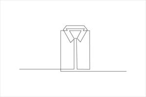 continuous line illustration of a shirt vector