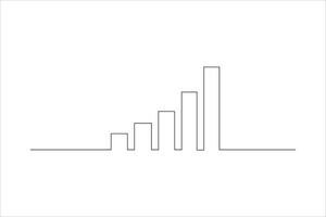 continuous line illustration diagram graph vector