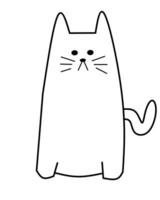 a cat is standing in a line drawing vector