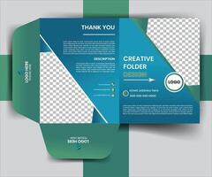 Professional modern presentation folder template vector