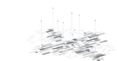 Square geometric digital technology on a white background. vector