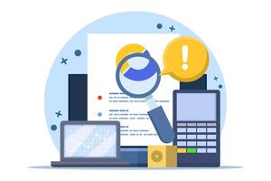 Financial analysis concept, statistics, business strategy and planning, market research, project management, professional accounting reports. Statistical charts for planning and accounting. vector