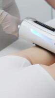 Endosphere therapy for deep cellulite reduction and body contouring. A therapist applies the device in a modern clinic, enhancing skin rejuvenation. Perfect for beauty ads video