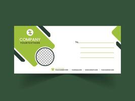 Creative and modern envelope design for office and company with two-colour variations vector