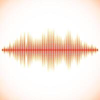 Red sound waveform with triangular arrows vector