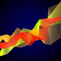 Infographic chart with blended graphs vector