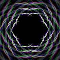 Mystic shiny hex frame with aberrations vector
