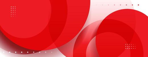 abstract red geometric banner background with circles. great for business corporate design vector