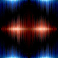 Seamless pattern with sound waveform vector
