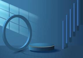 Abstract minimal background. Perfect three dimensional podium illustration for showing your products. vector