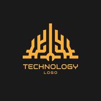 cyber portal and techno gate logo for any purpose vector