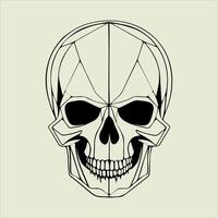 A skull with a geometric design on it vector